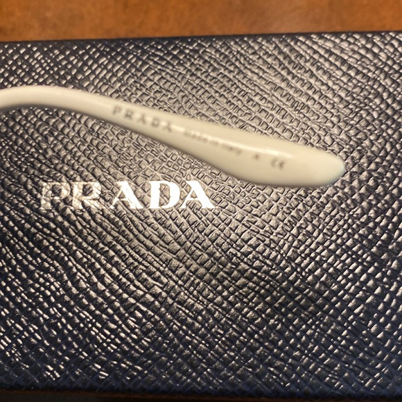 Prada Sunglasses - Silver/Blue to Light Grey Gradient Butterfly (New) - Picture 7 of 11